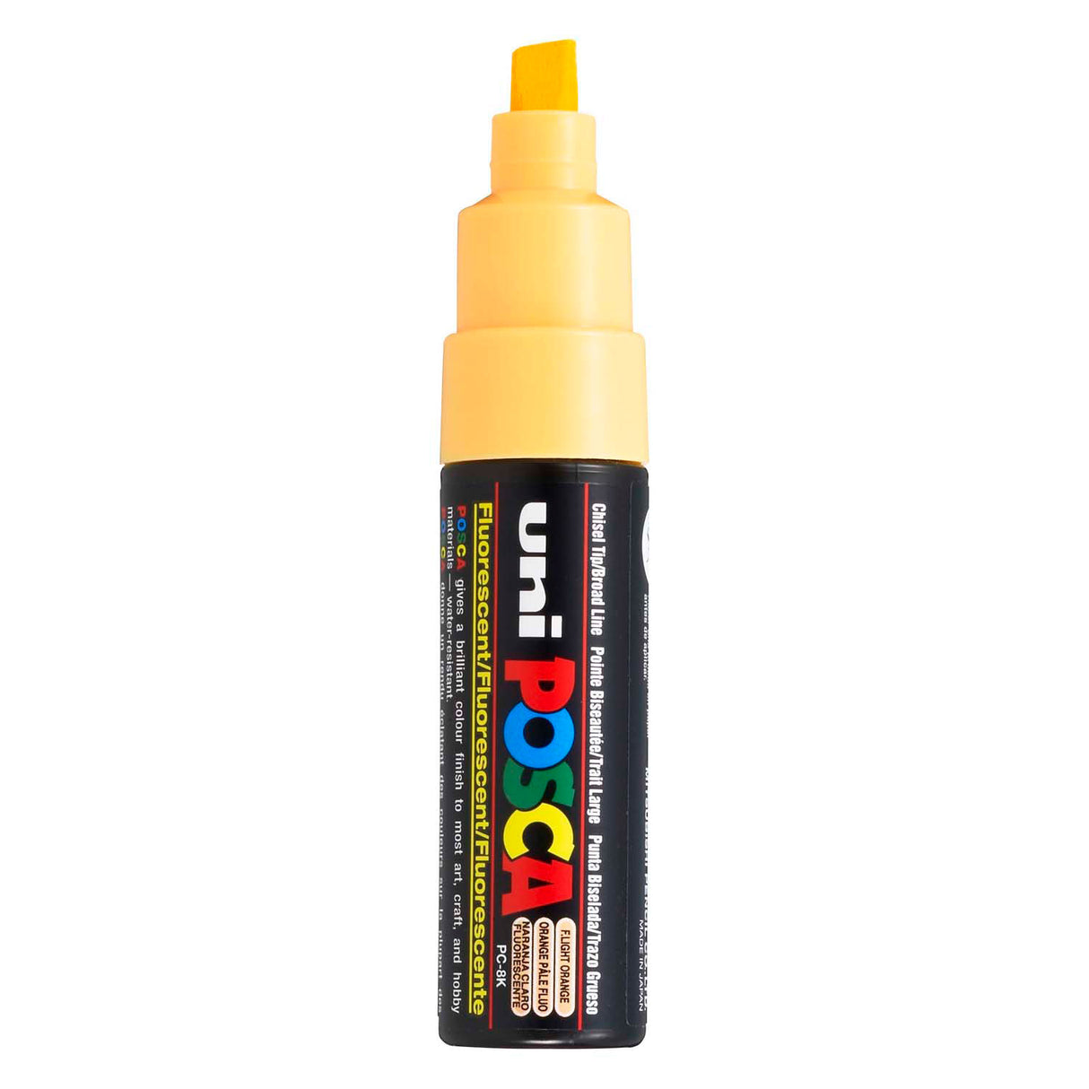 Marqueur Uni-posca posca, taille PC-8k, largeur de trait 8 mm, large, orange fluo clair, 1 pièce