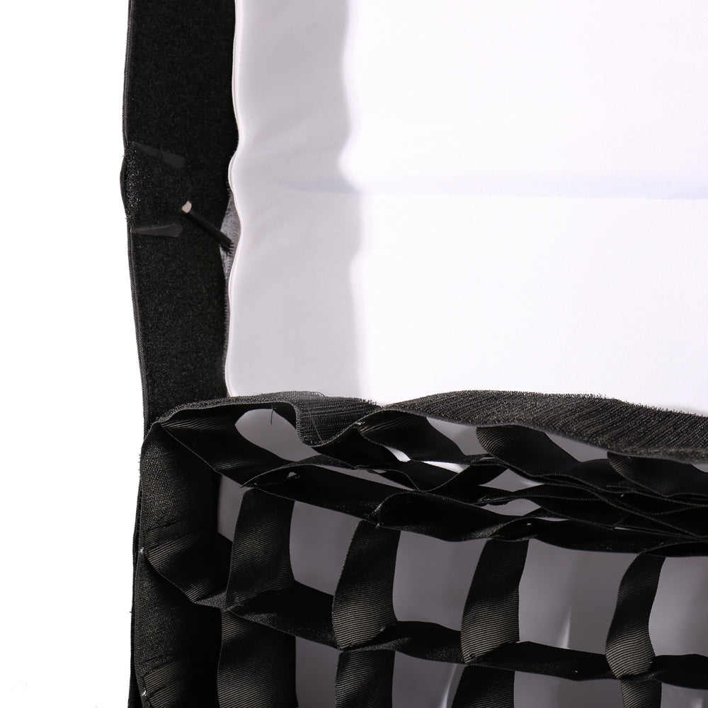 Softbox yeux de faucon 40x180 cm + nid d'abeille fer-sb40180hc