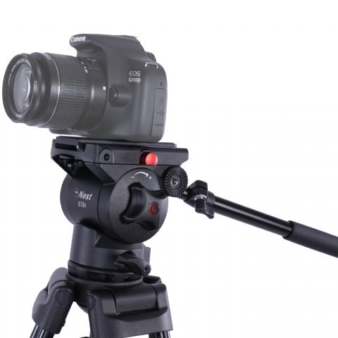 Trépied vidéo Nest nt-670 + tête à amortissement liquide