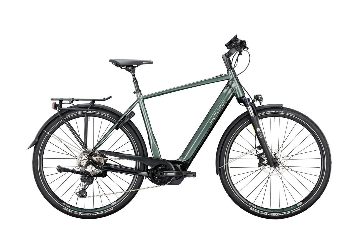 Vélo de trekking électrique Victoria etouring 12.9 mod. 22 victoires en vélo électrique. visite électronique. 12,9 28 50 diam. 11 cuillères à café de vert