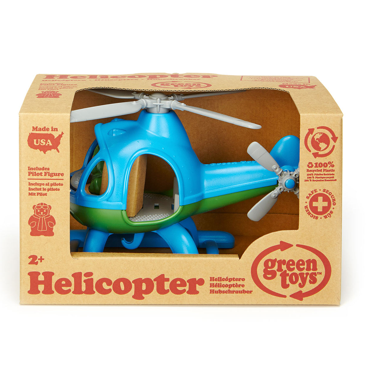 Hélicoptère de jouets verts Bigjigs
