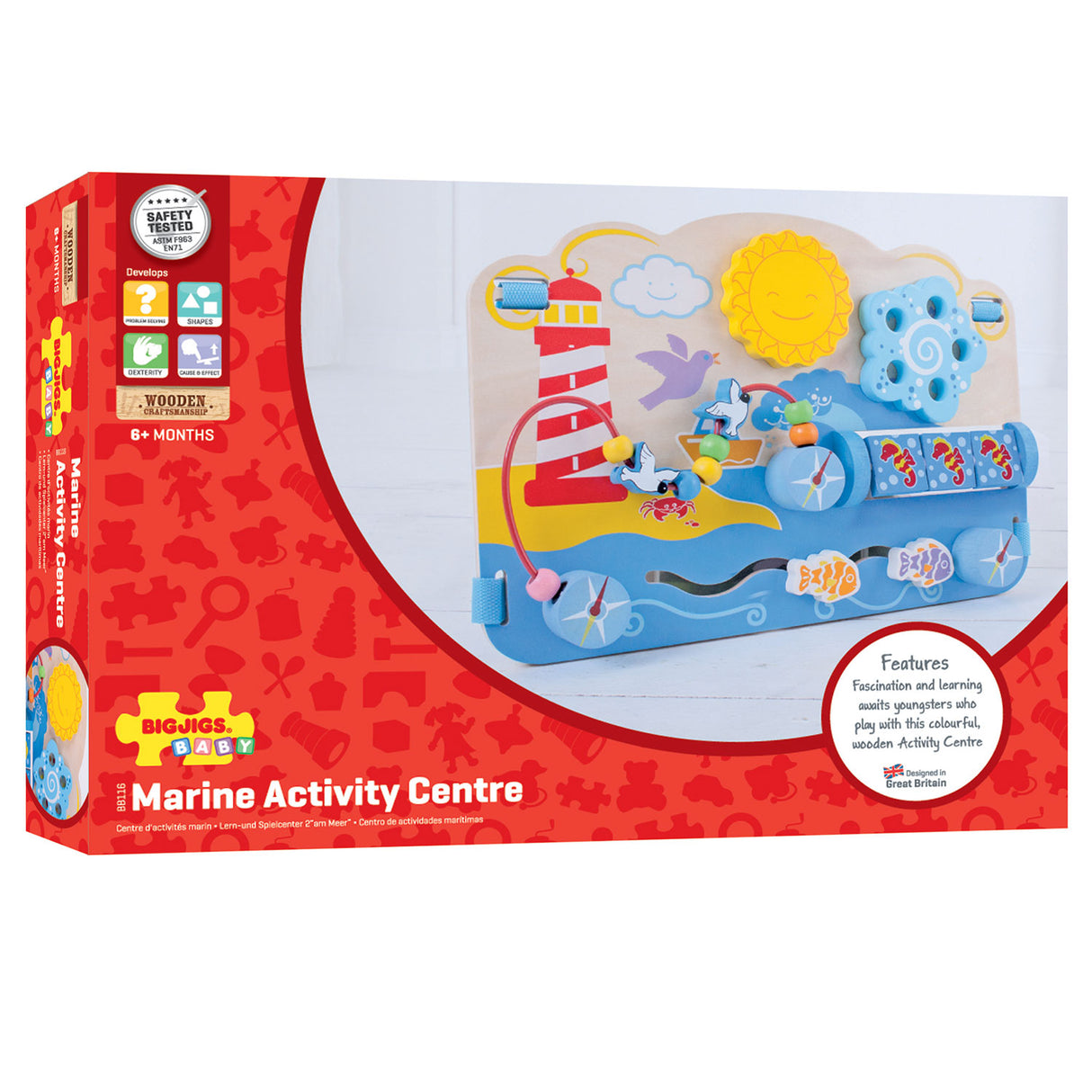 Plateau de jeu de boîte marine du centre d'activités Bigjigs