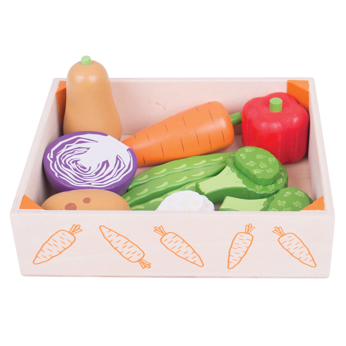 Jouets Bigjigs - boîte à légumes en bois