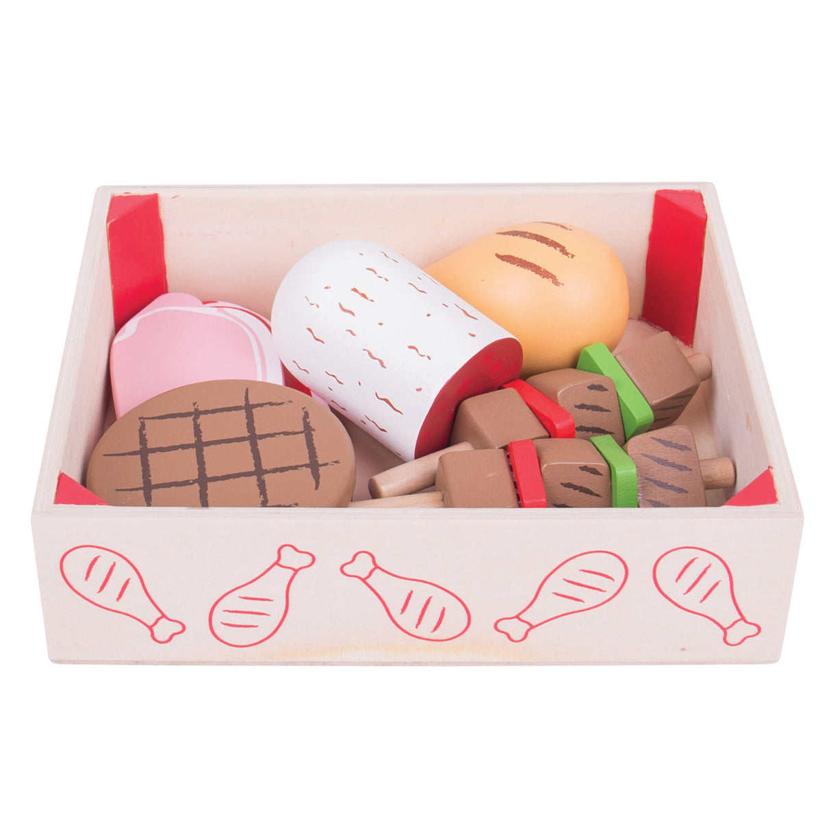 Nourriture pour jouets Bigjigs - produits carnés - en boîte