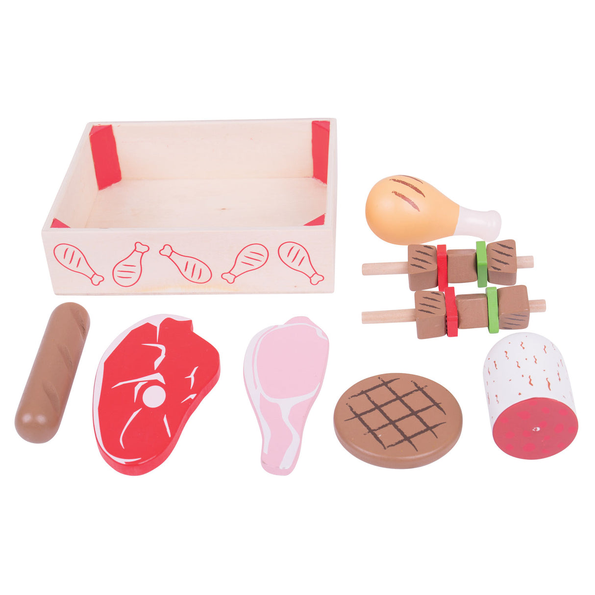 Nourriture pour jouets Bigjigs - produits carnés - en boîte