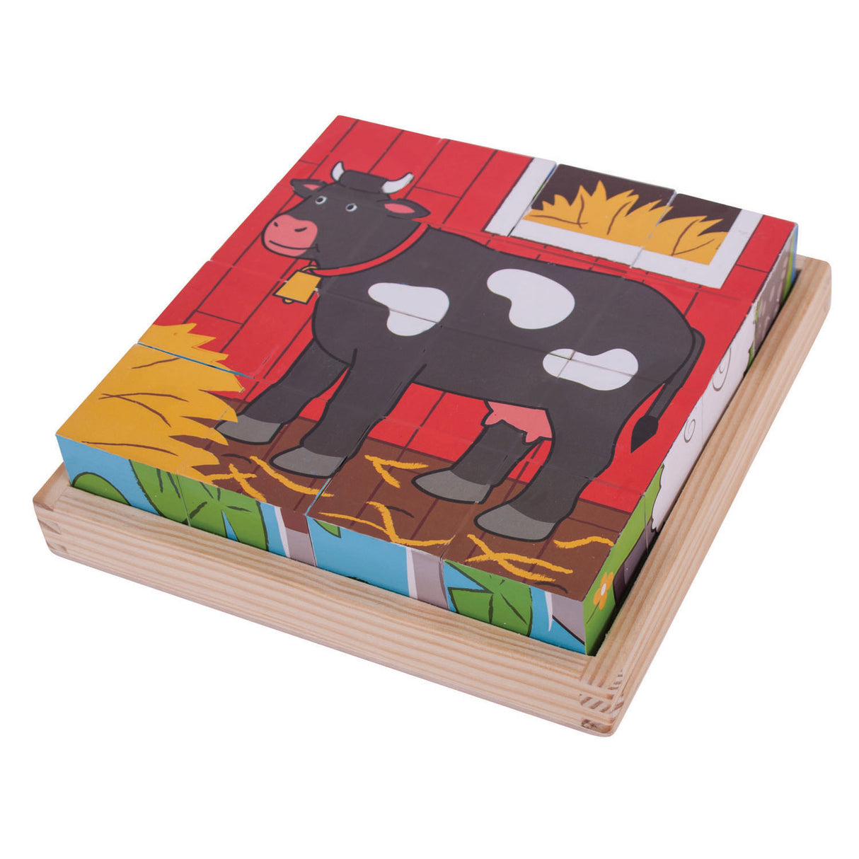 Bigjigs puzzle en blocs de bois animaux de la ferme