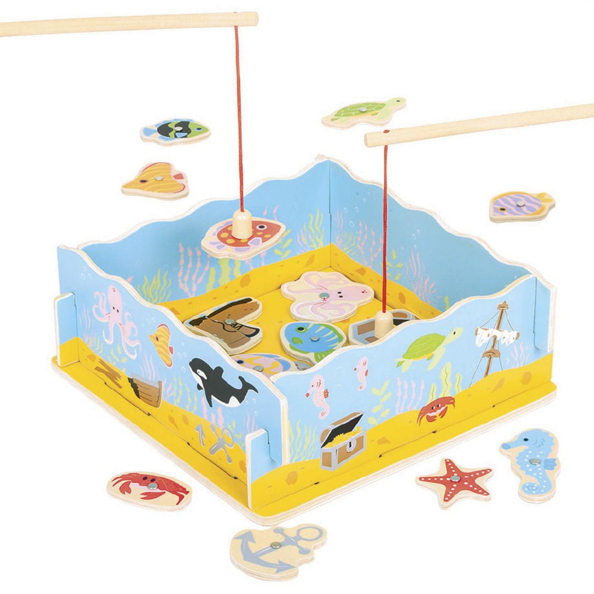 Bigjigs jeu de pêche en bois jeu de pêche jeu de pêche à la ligne grand