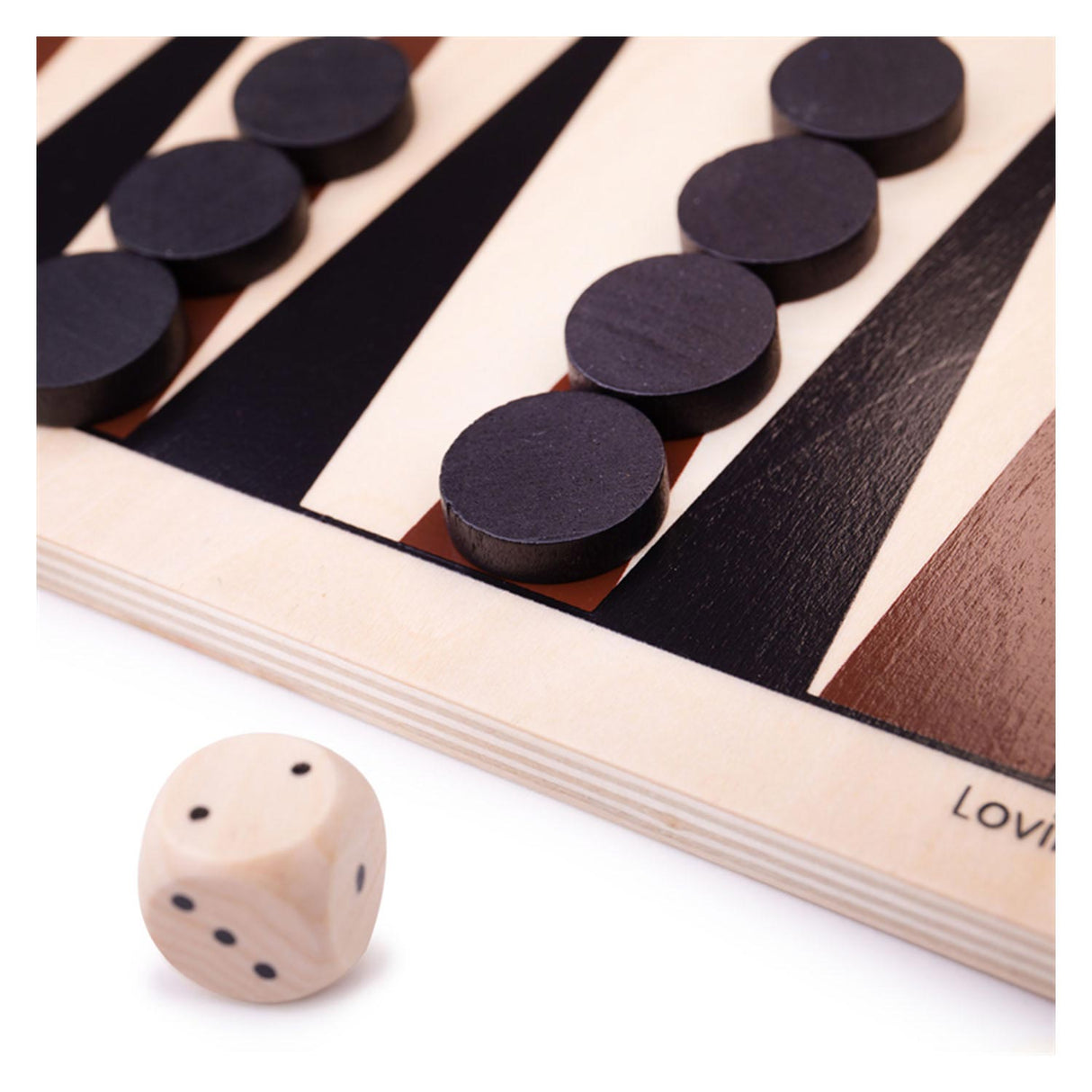 Jeu de société en bois de backgammon Bigjigs