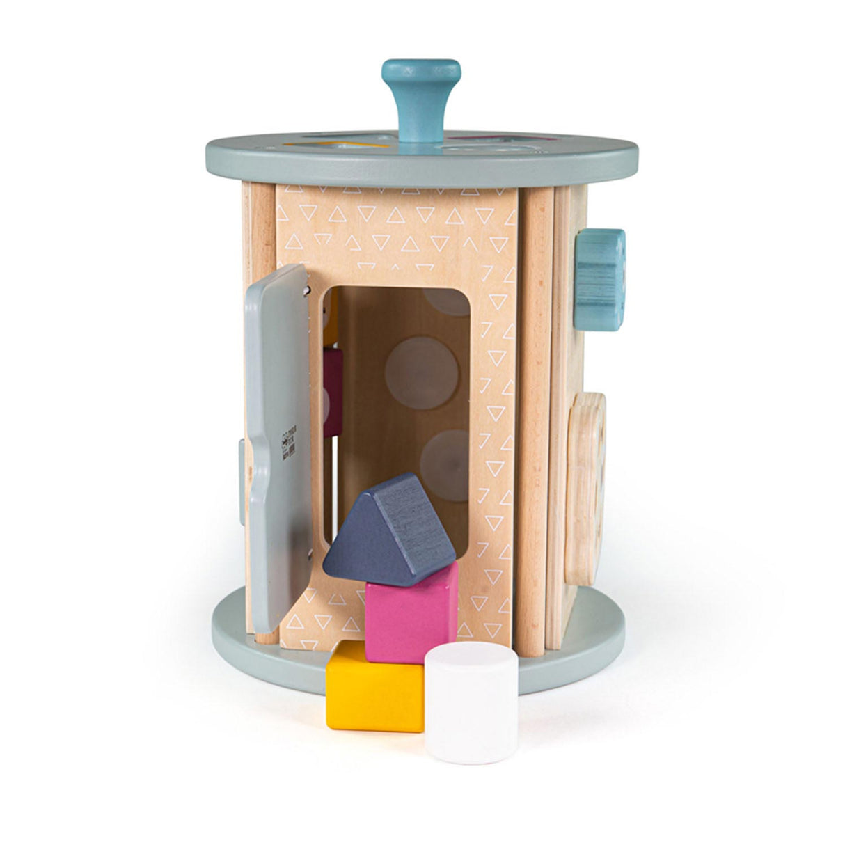 Rouleau d'activité en bois Bigjigs avec trieur de formes - - à partir de 18 mois