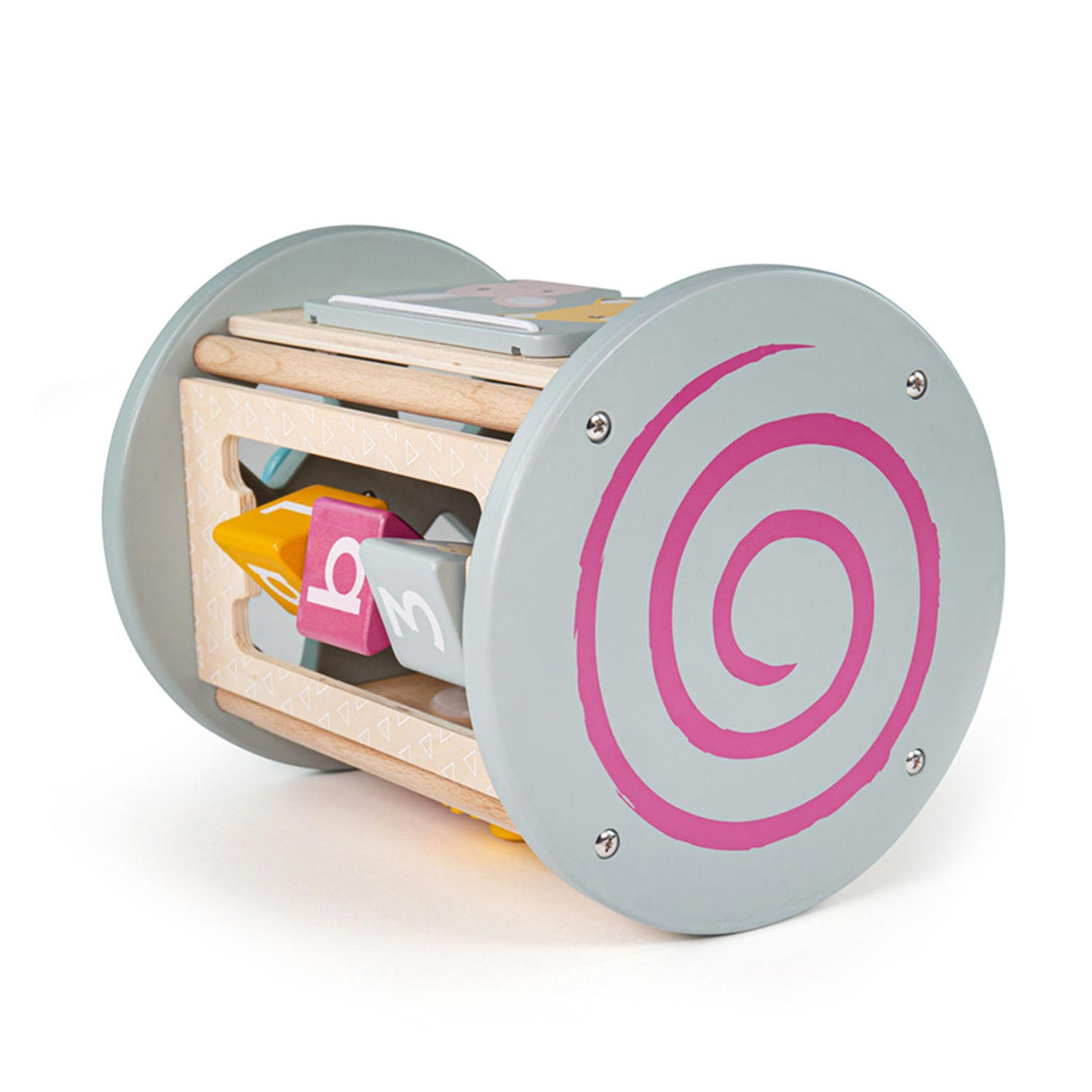 Rouleau d'activité en bois Bigjigs avec trieur de formes - - à partir de 18 mois