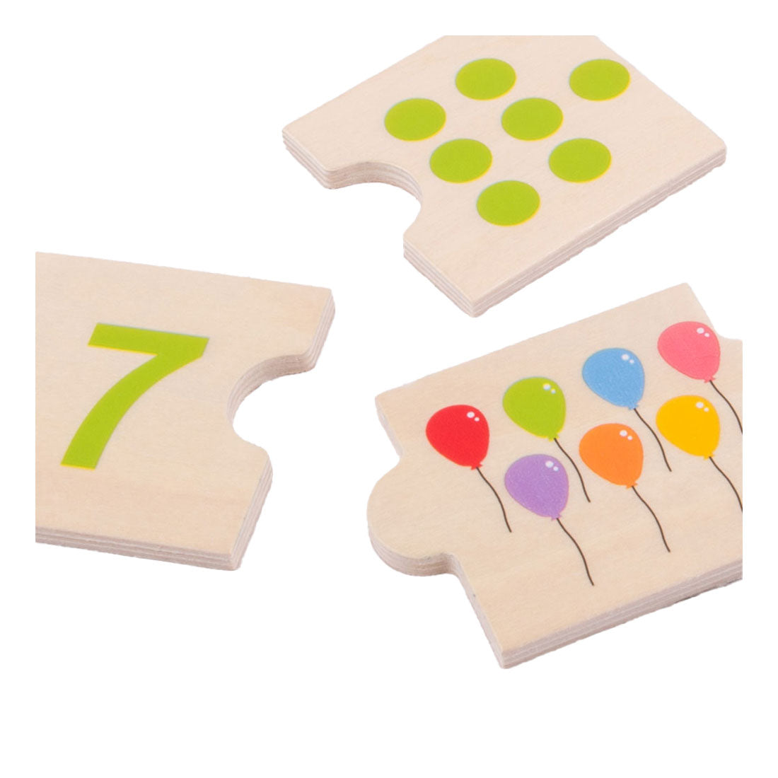 Tuiles numérotées pour puzzle en bois Bigjigs, 30 pcs.