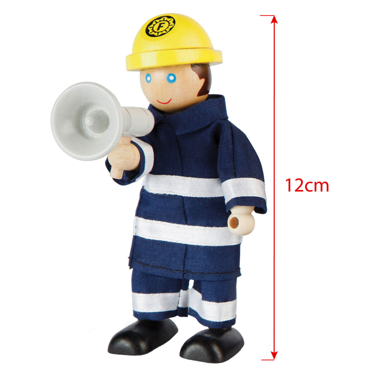 Tidlo maison de poupée en bois poupées pompiers, 4 pcs.
