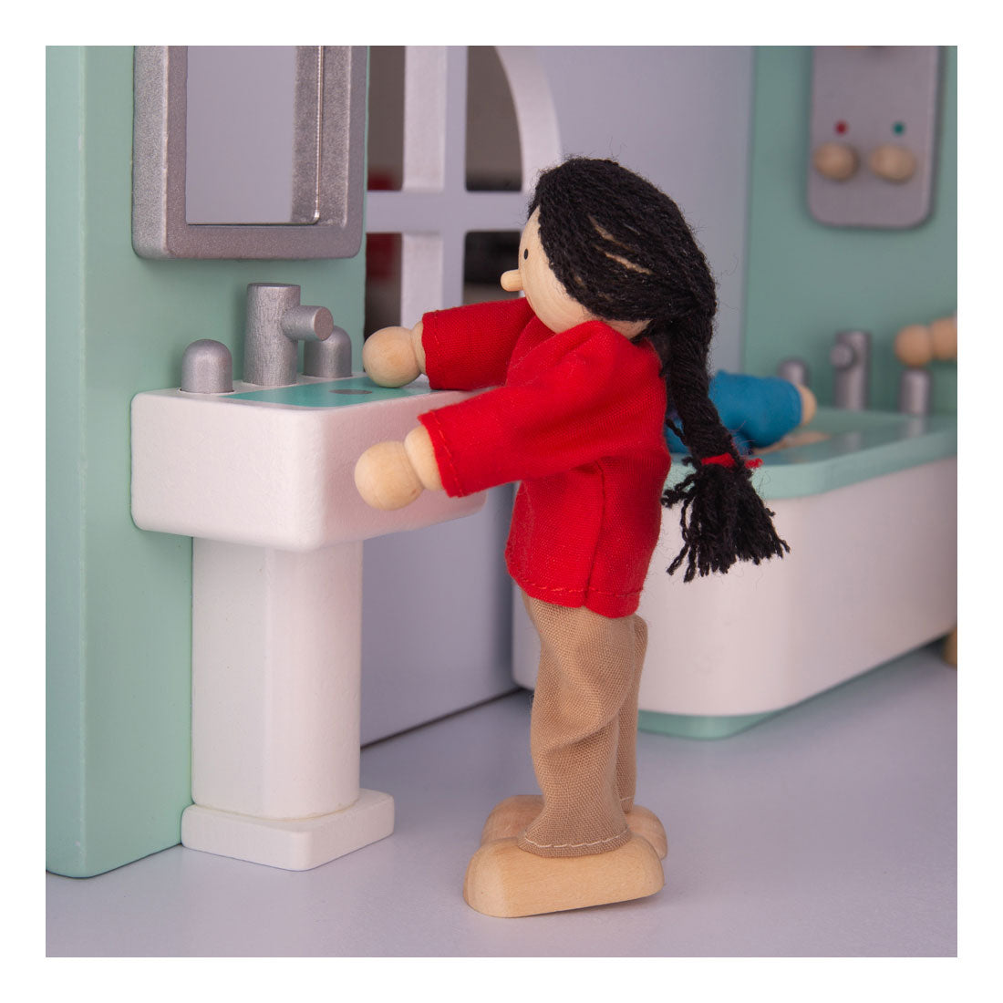 Tidlo Wooden Dollhouse Furniture Bathroom