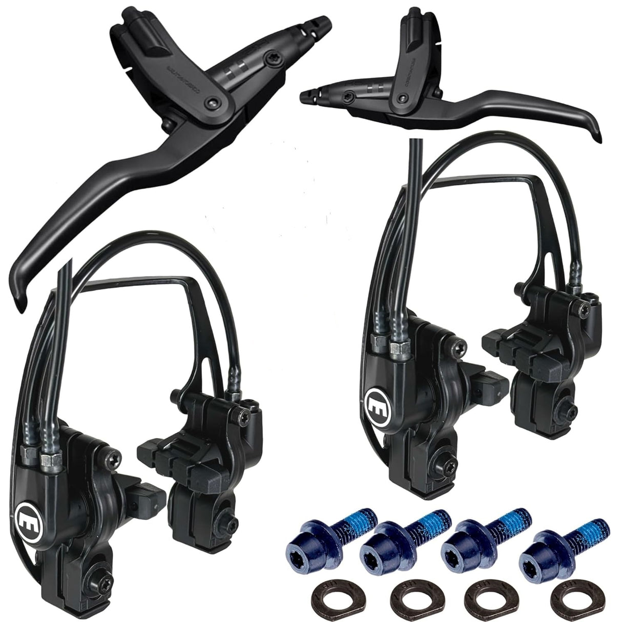 Magura hs11 evo2 jeu de freins sur jante hydrauliques avant + arrière 750 2050mm noir