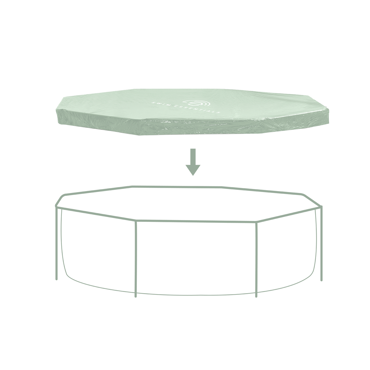 Essences | couverture de piscine verte - ø 300 cm