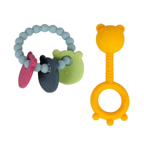 Bigjigs – ensemble d'anneaux de dentition ours, 2 pièces