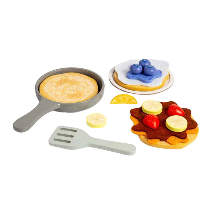 Ensemble de jeu de crêpes en bois Bigjigs, 16 pièces.
