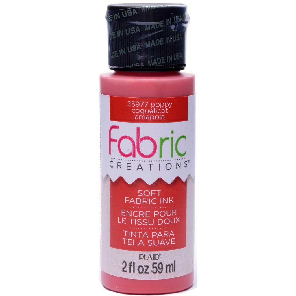 Créations tissus • encre textile douce 59ml coquelicot