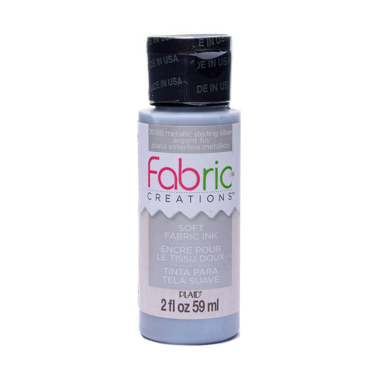 Créations tissus • encre textile douce 59ml argent métallisé