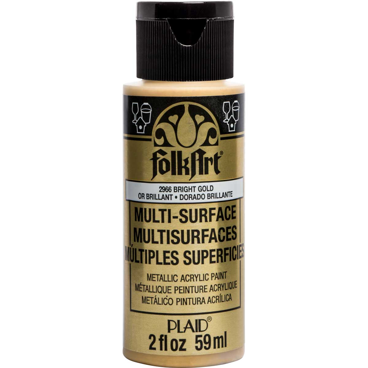 Folkart • or brillant métallisé multi-surfaces 59 ml