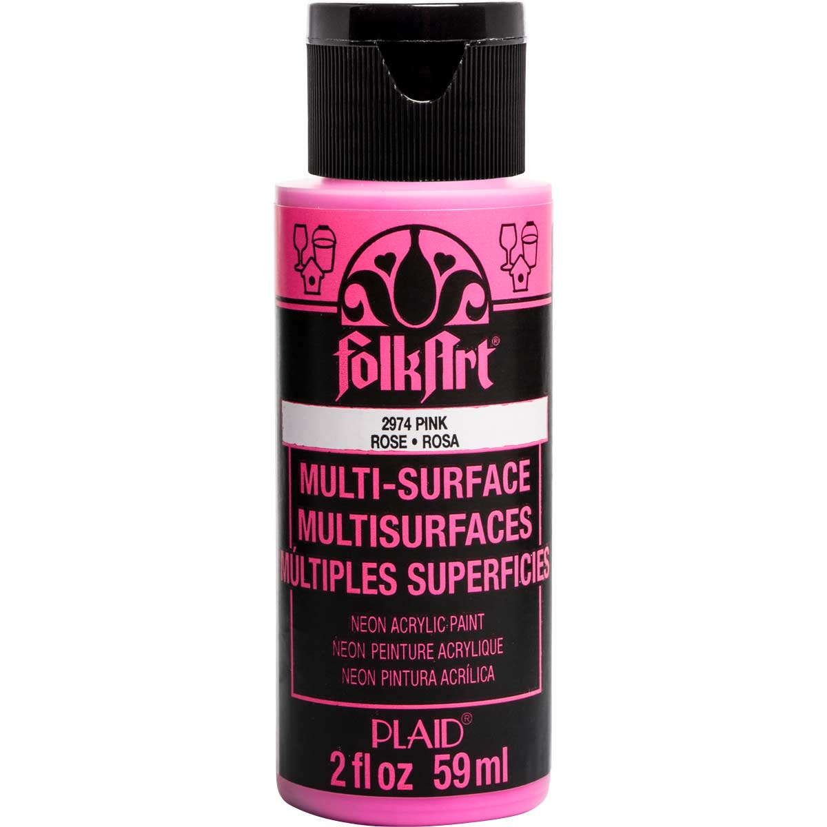 Folkart • rose fluo multi-surfaces 59ml