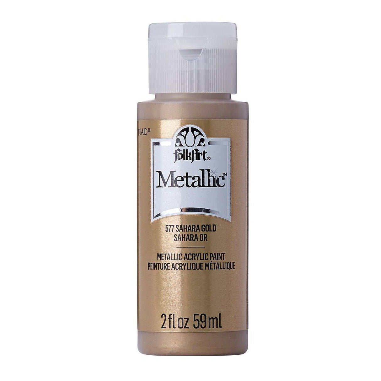 Folkart • peinture acrylique métallisée or du Sahara 59ml