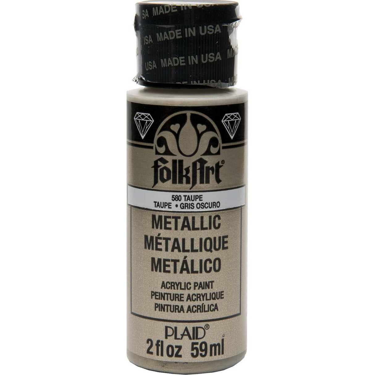 Folkart • peinture acrylique métallisée taupe 59ml