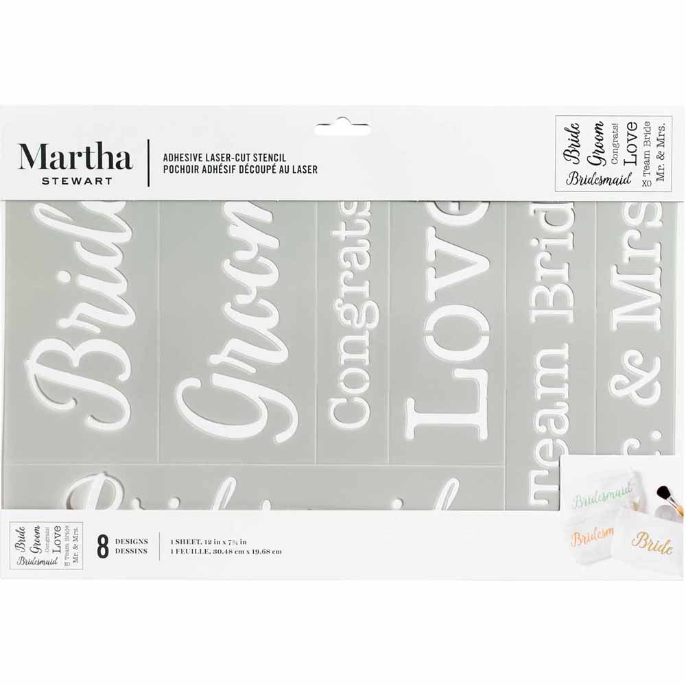 Martha Stewart • pochoir autocollant phrases de mariage x1