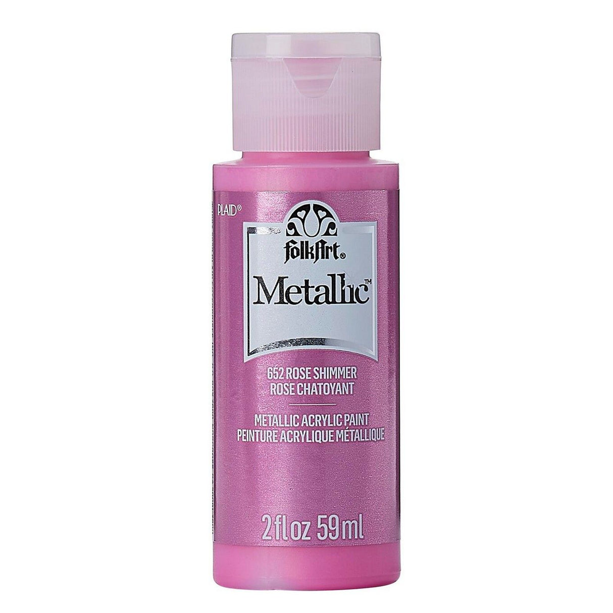 Folkart • peinture acrylique métallisée rose 59ml