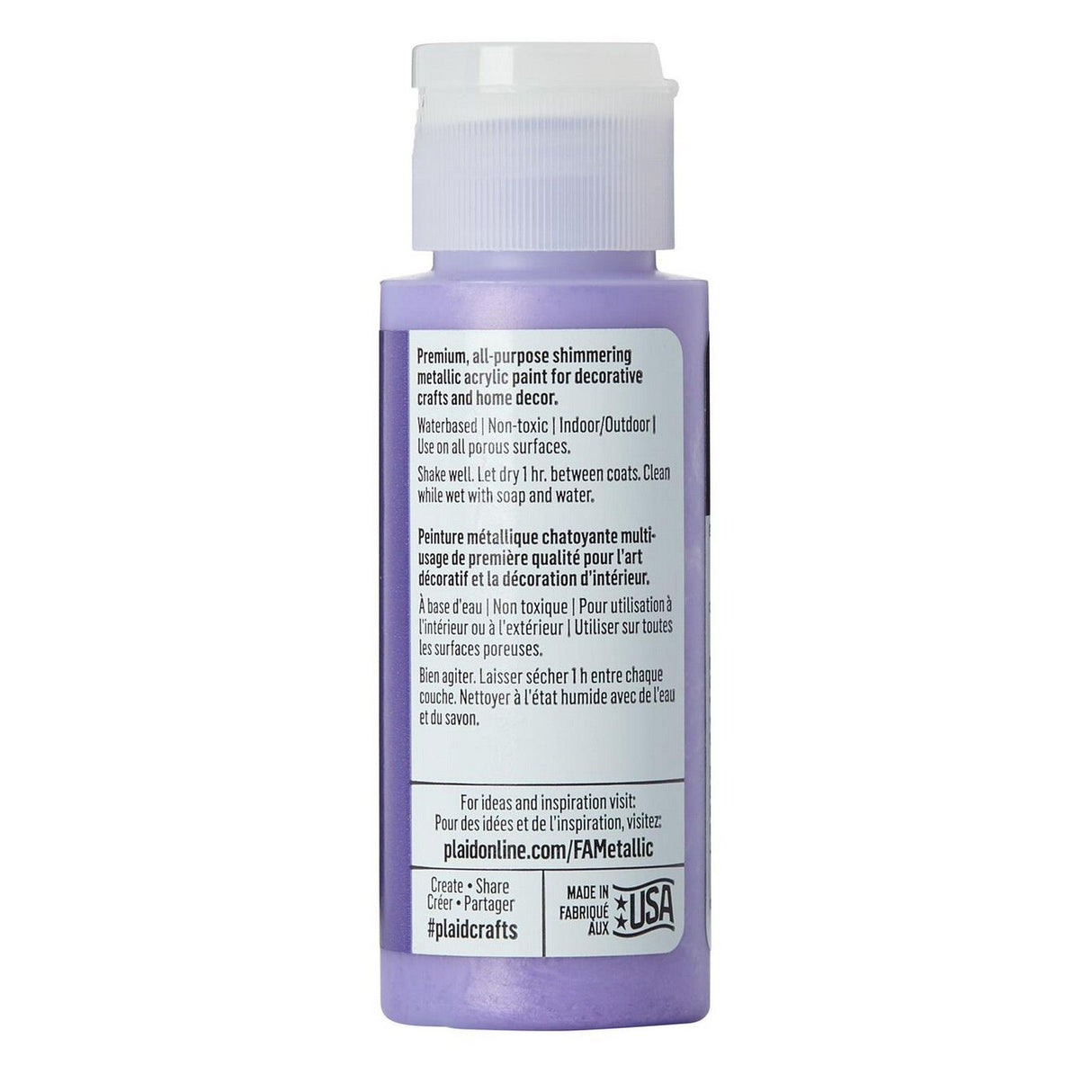 Folkart • peinture acrylique métallisée améthyste 59ml