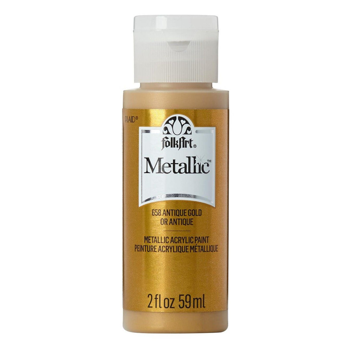 Folkart • peinture acrylique métallisée or antique 59ml