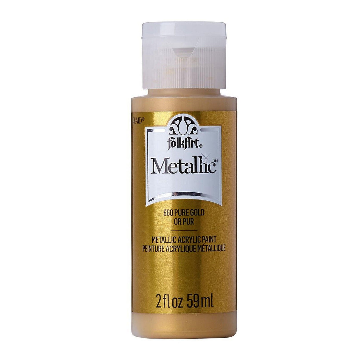 Folkart • peinture acrylique métallisée or pur 59ml