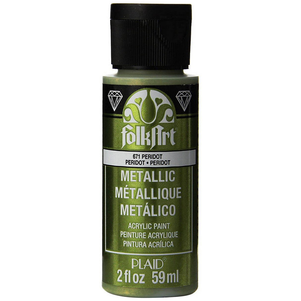 Folkart • peinture acrylique métallisée péridot 59ml