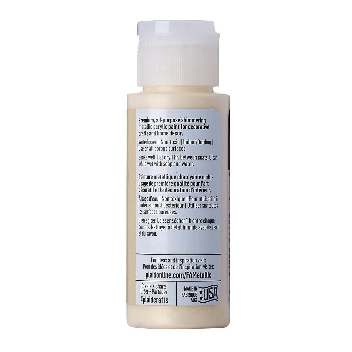 Folkart • peinture acrylique métallisée champagne 59ml