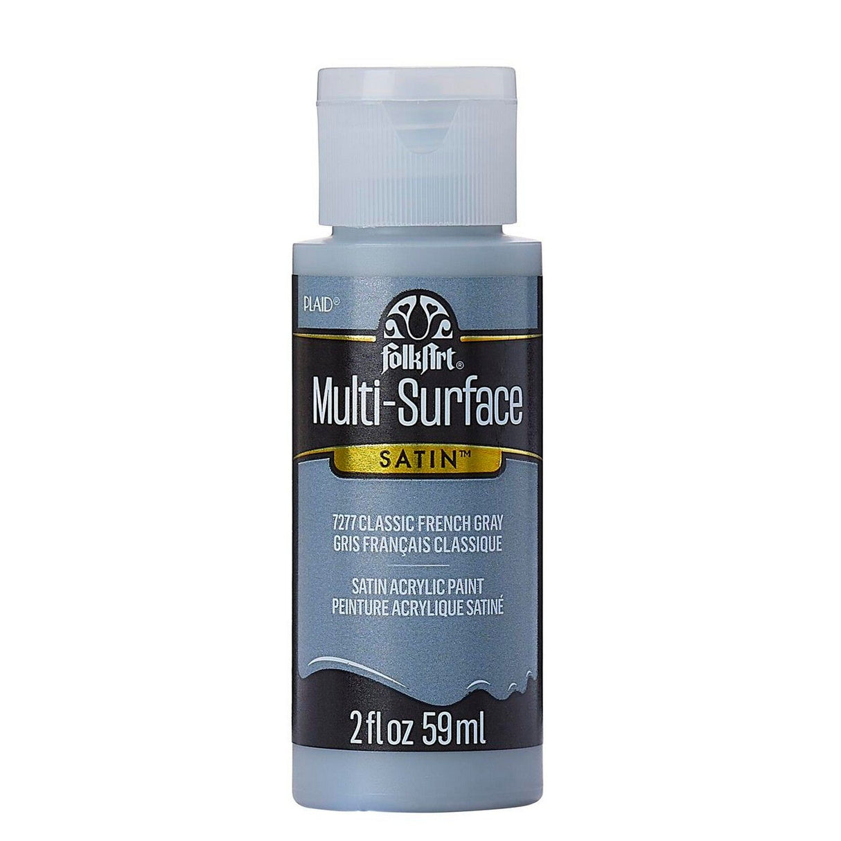 Folkart • gris français classique satiné multi-surfaces 59ml