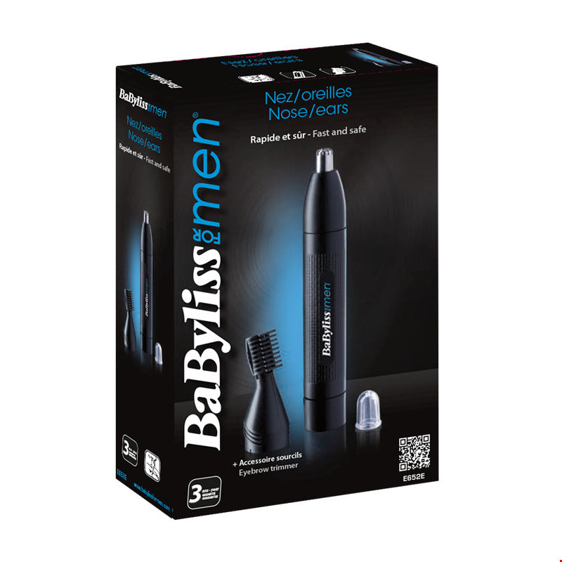 Babyliss babyliss e652e tondeuse nez et oreilles noir