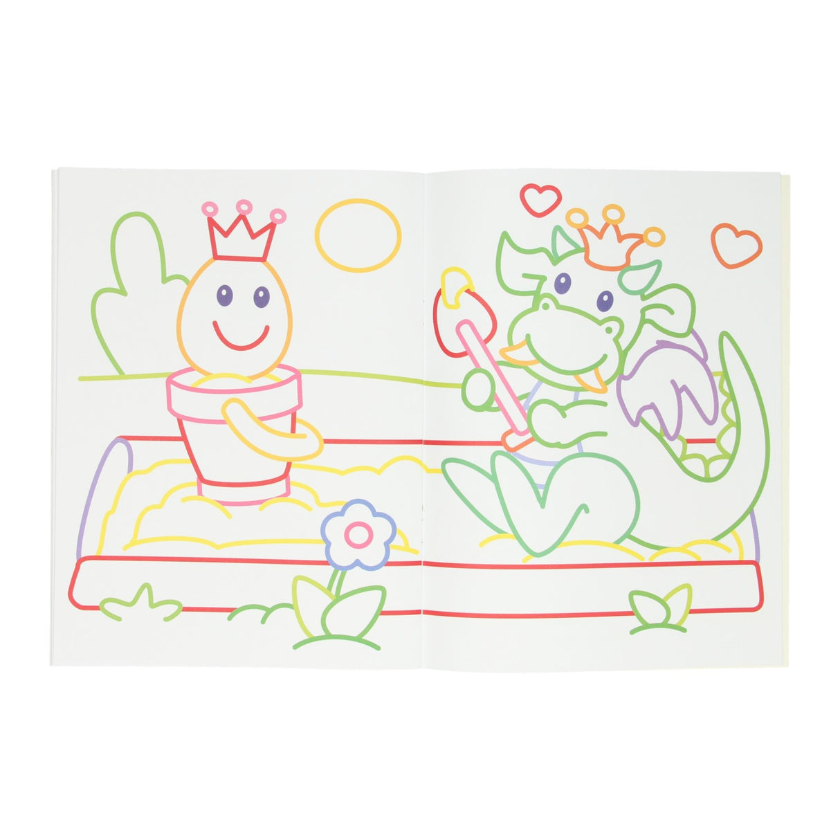 Mondaarten Dikke Ligne Colorbook Color - Dragon