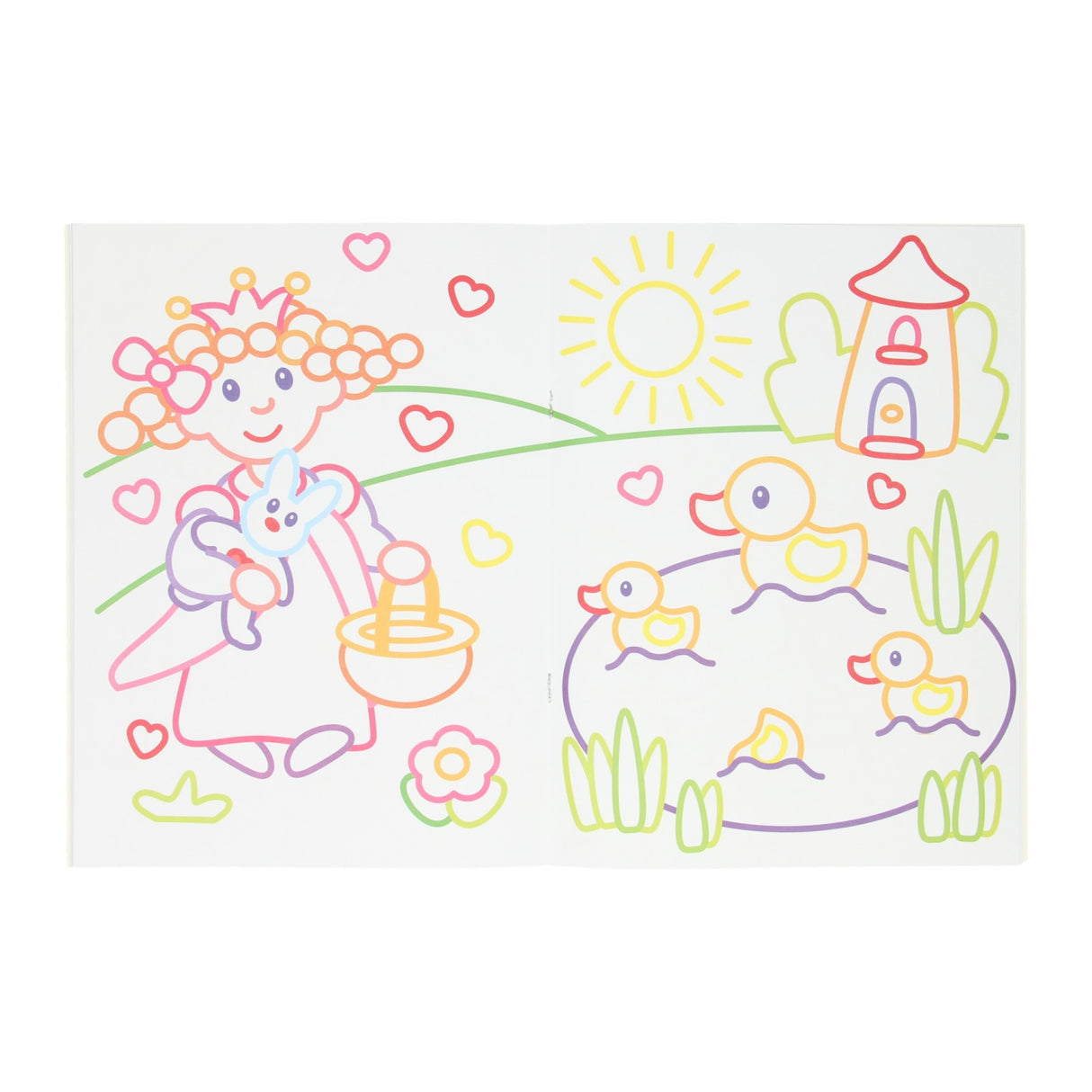 Cartes orales Dikke Ligne Colorbook Color - Princess