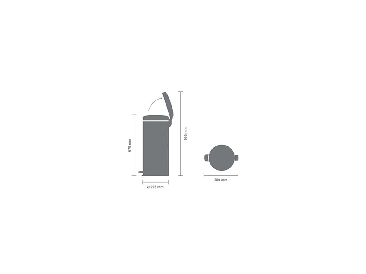 Brabantia poubelle à pédale 30l or métallisé