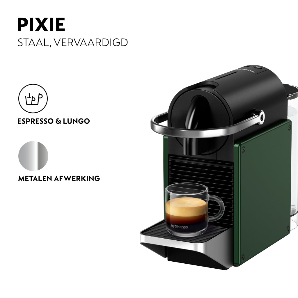 Krups xn3063 machine à capsules de café nespresso pixie vert foncé noir
