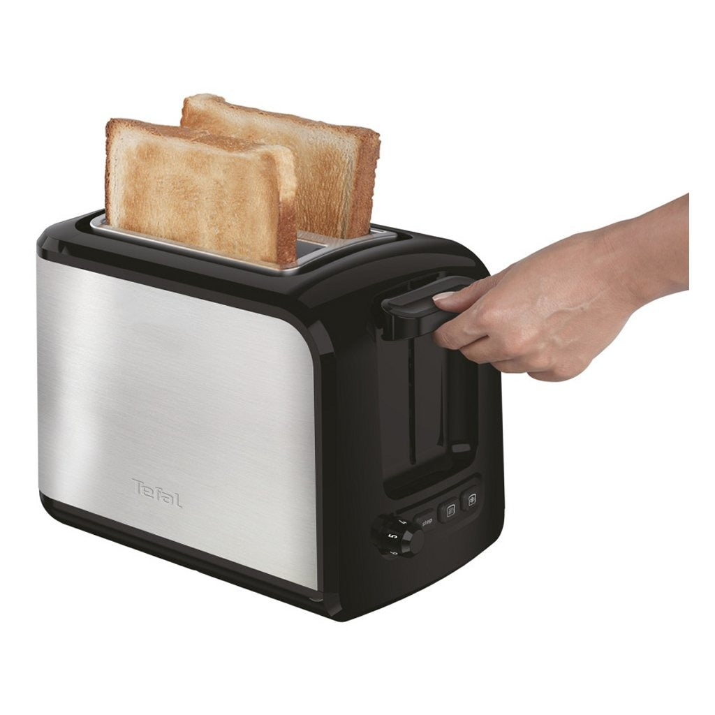 Tefal TT410D grille-pain express 16x26x19 cm 850W acier inoxydable noir
