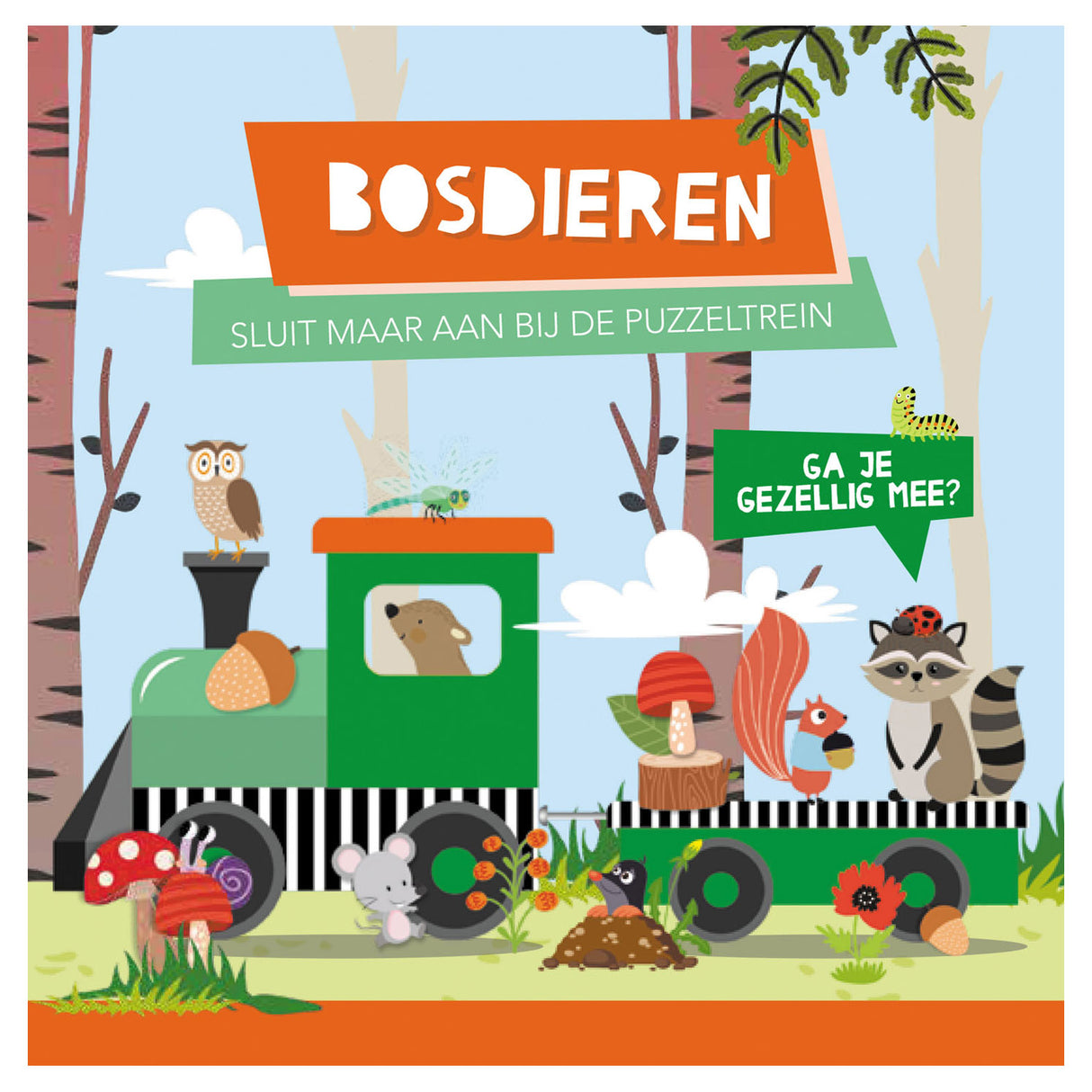 Lanterne éditeurs livre et puzzle train animaux de la forêt