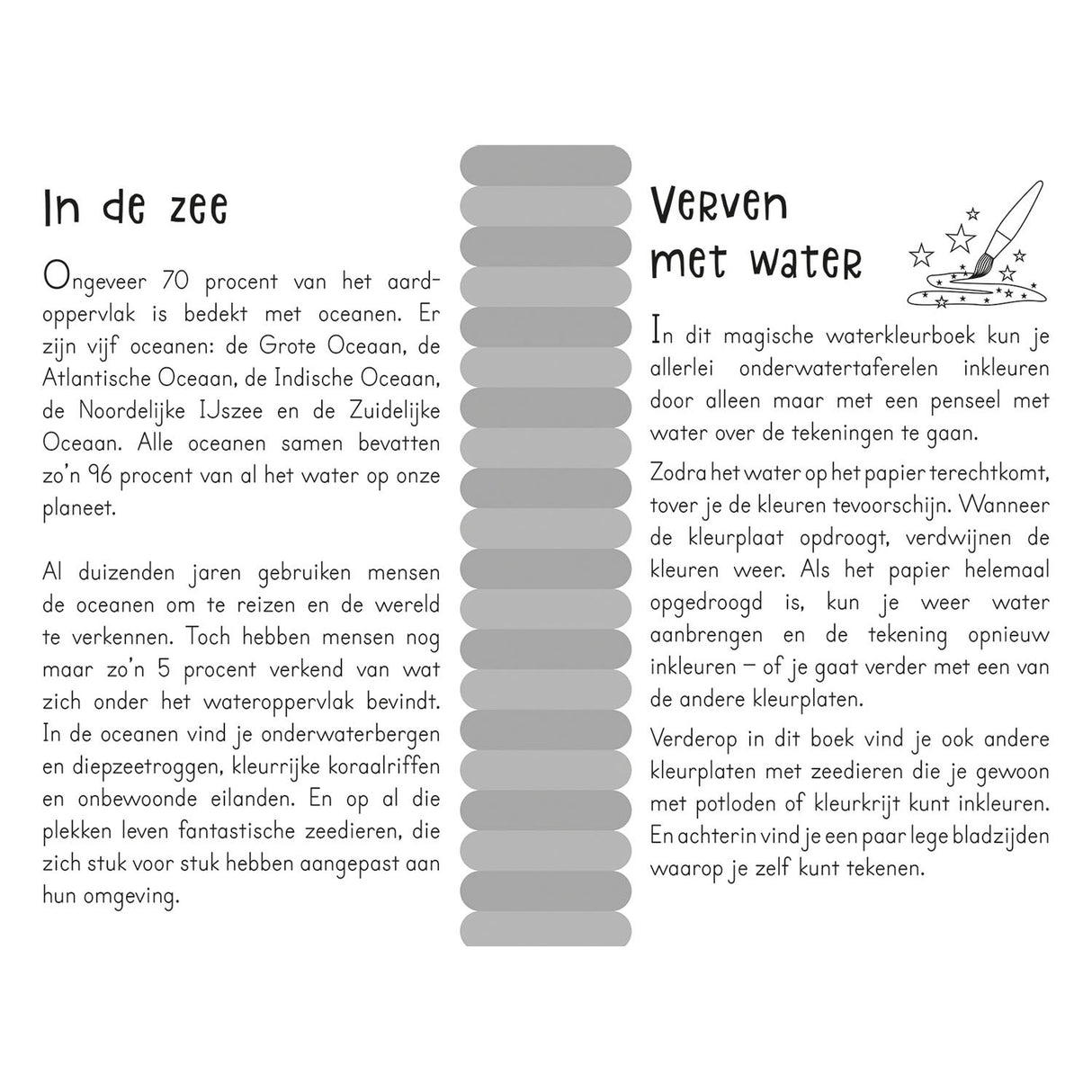 Livre de coloriage magique à l'eau Dans la mer