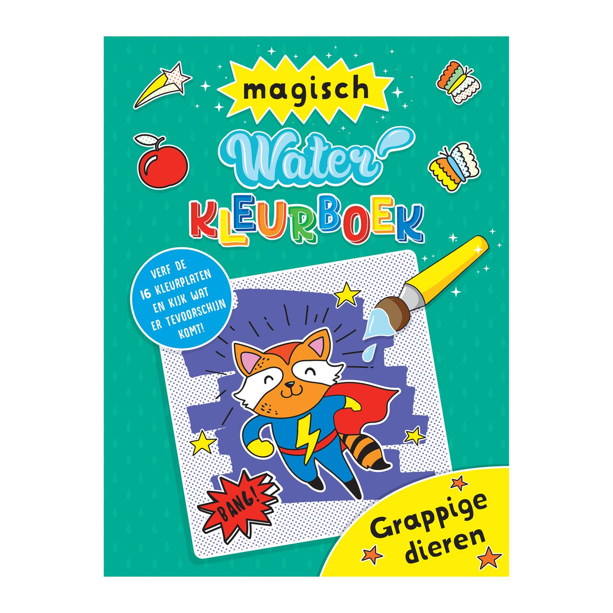 Rebo Publishers Livre d'aquarelle magique Animaux drôles
