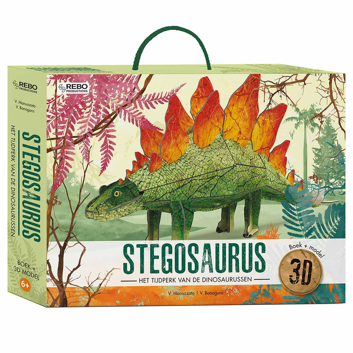 Livre des éditeurs Rebo + stégosaure modèle 3D