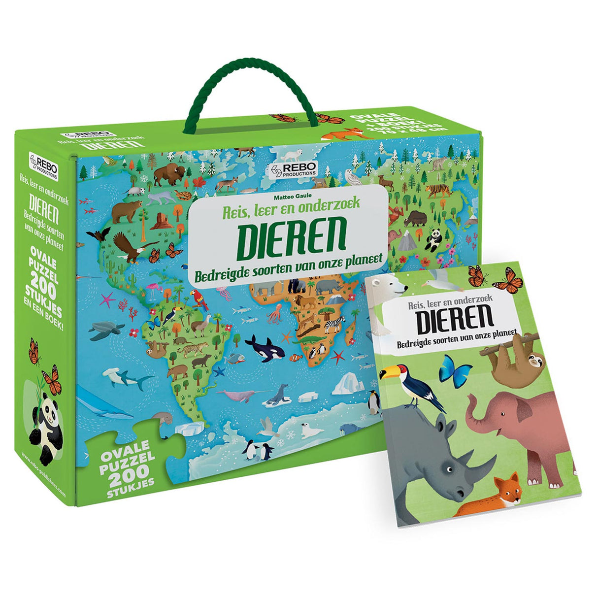 Livre et puzzle des éditeurs Rebo - animaux