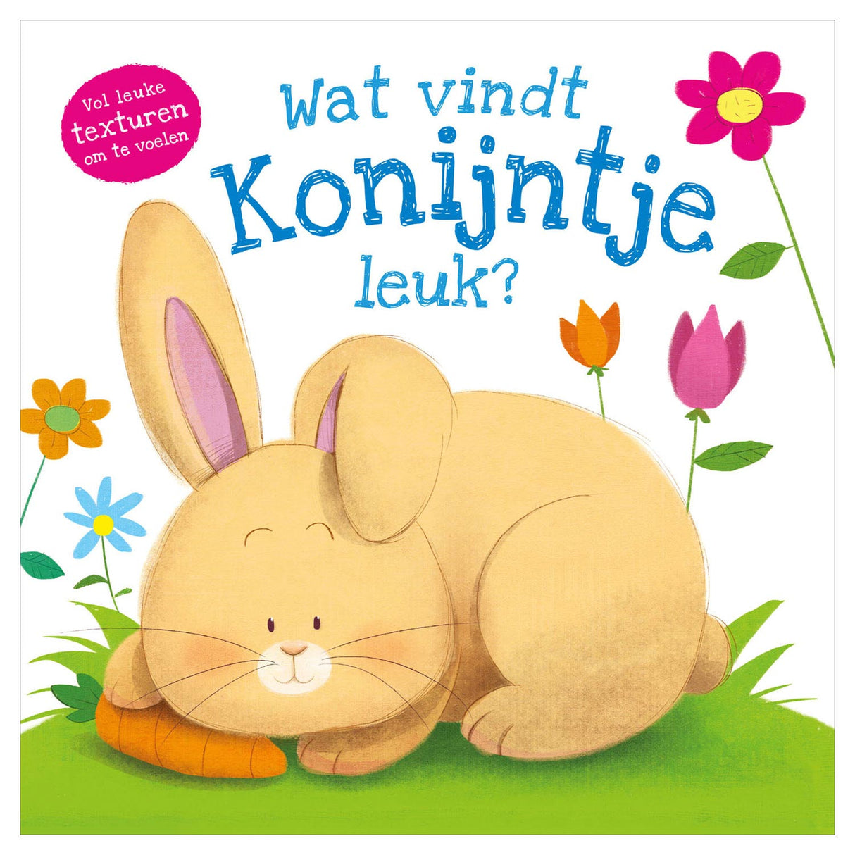 Livre tactile des éditeurs Rebo - qu'est-ce que lapin aime ?