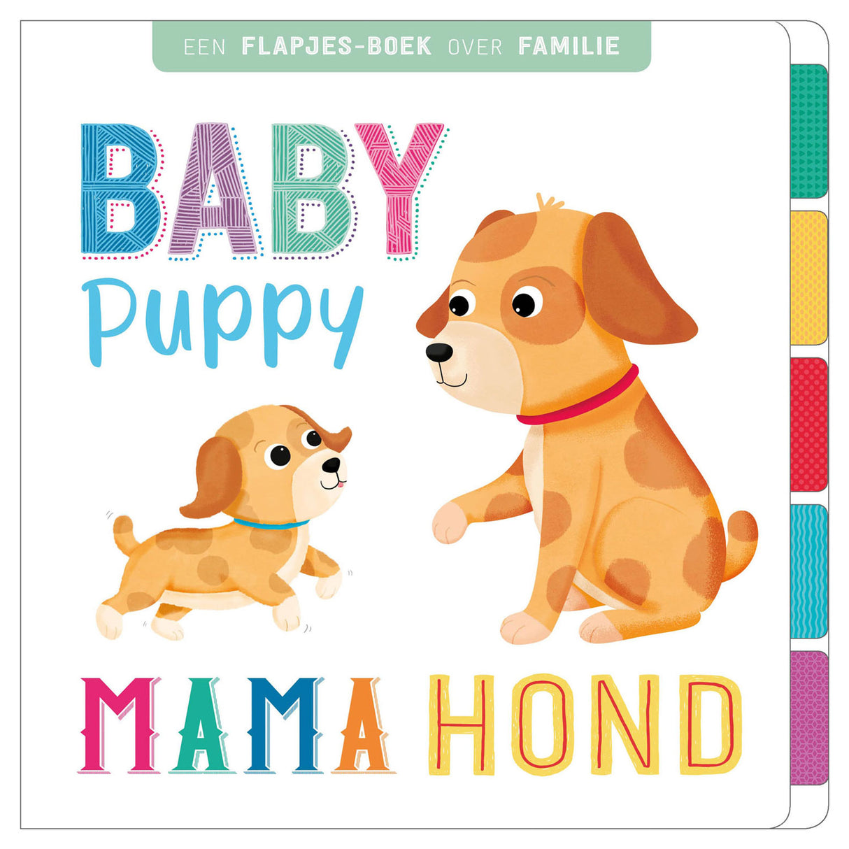 Famille de livres à rabat des éditeurs Rebo - bébé chiot, maman chien