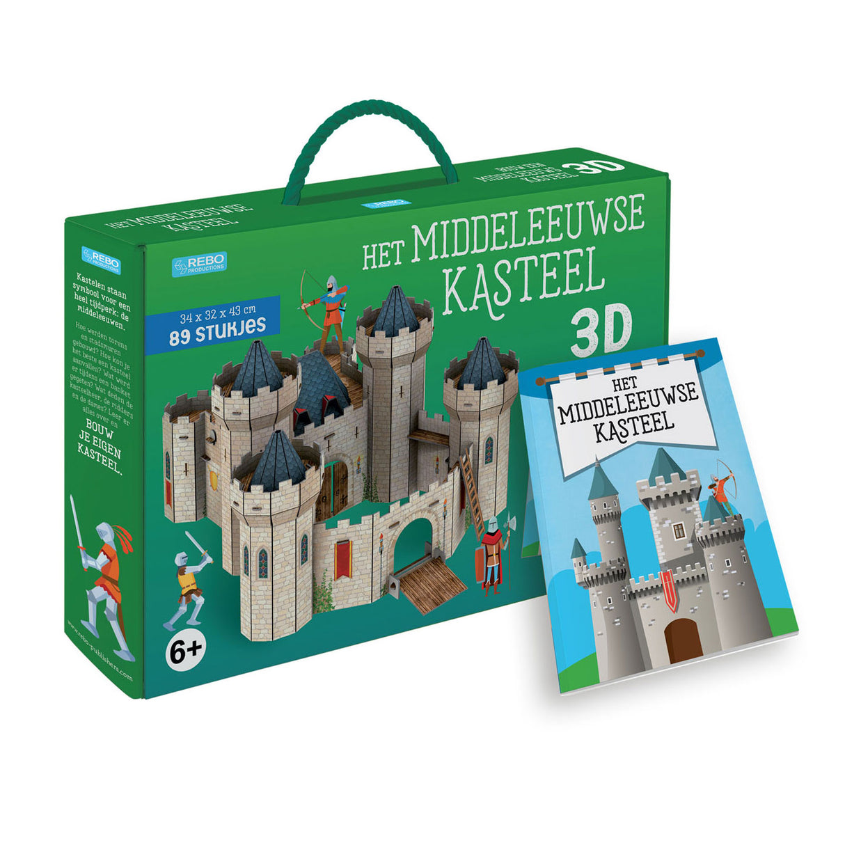 Livre éditeurs Rebo + modèle 3D - le château médiéval - 89pcs.