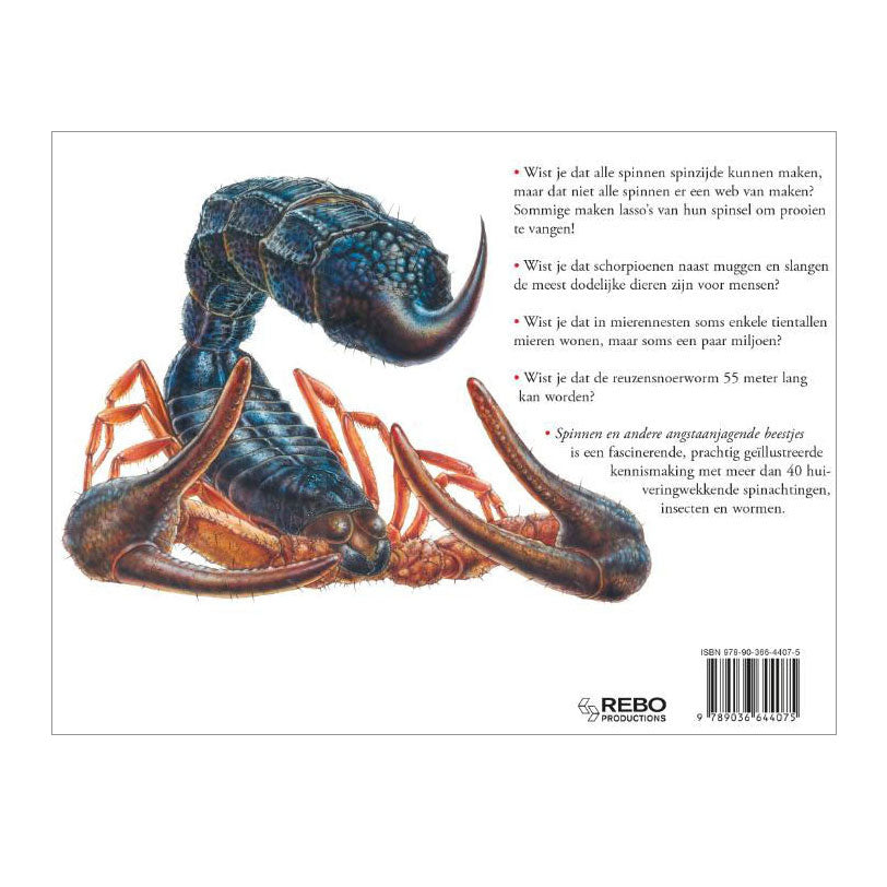 Livre des éditeurs Rebo sur les araignées, créatures terrifiantes